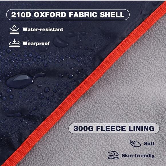 Large Waterproof Stadium BlanketCold Weather, Soft Warm Fleece Camping Blanket - Picture 4 of 9